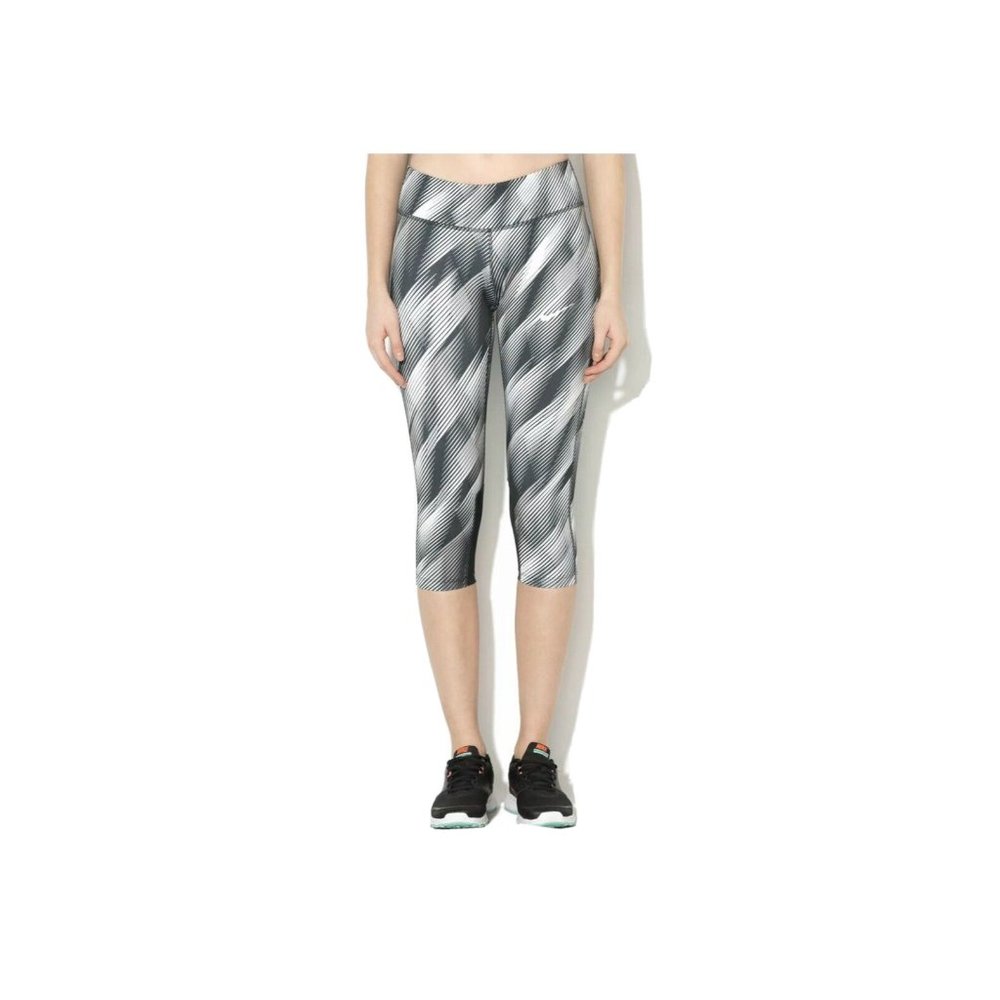 Nike Epic Run Capri Sporty Gym Workout Leggings Pants Black White Grey Small XS